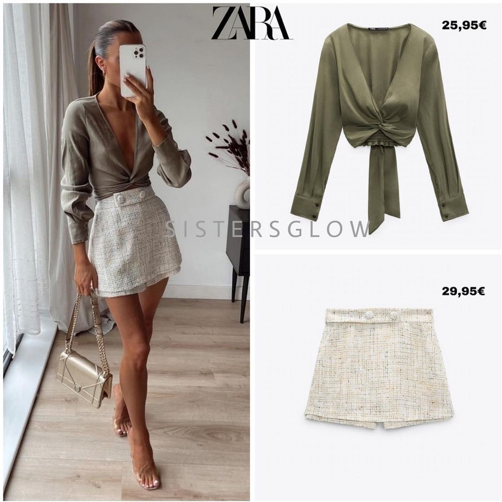 Zara knotted top M